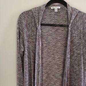 american eagle light purple hooded cardigan